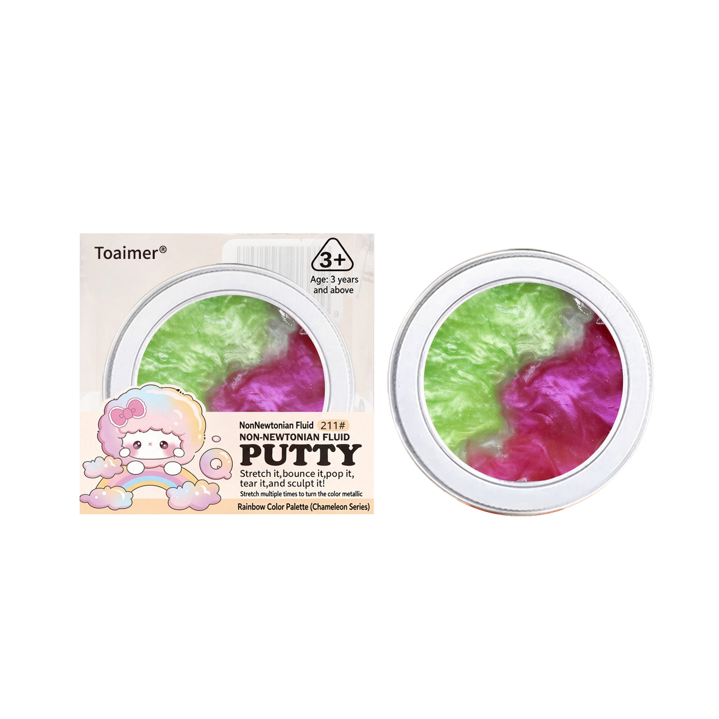 🚨 LAST DAY: SAVE 50%丨 Toaimer® Liquid Glass Glow Slime Putty — Sculpt Your Own Glowing World🌌