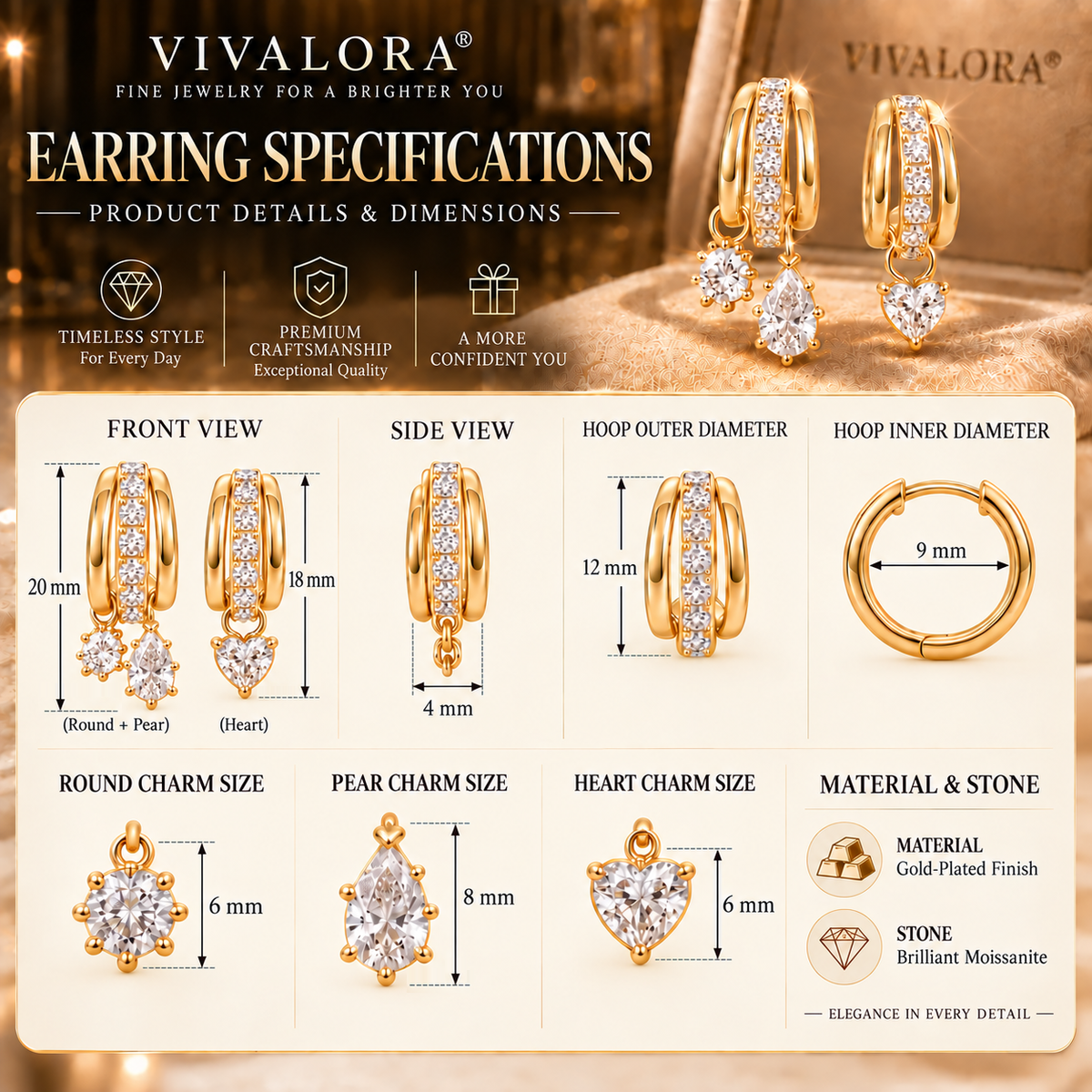 😆 Surprise!Add Another VIVALORA® Asymmetric Moissanite Earrings & Save 90% 💎✨