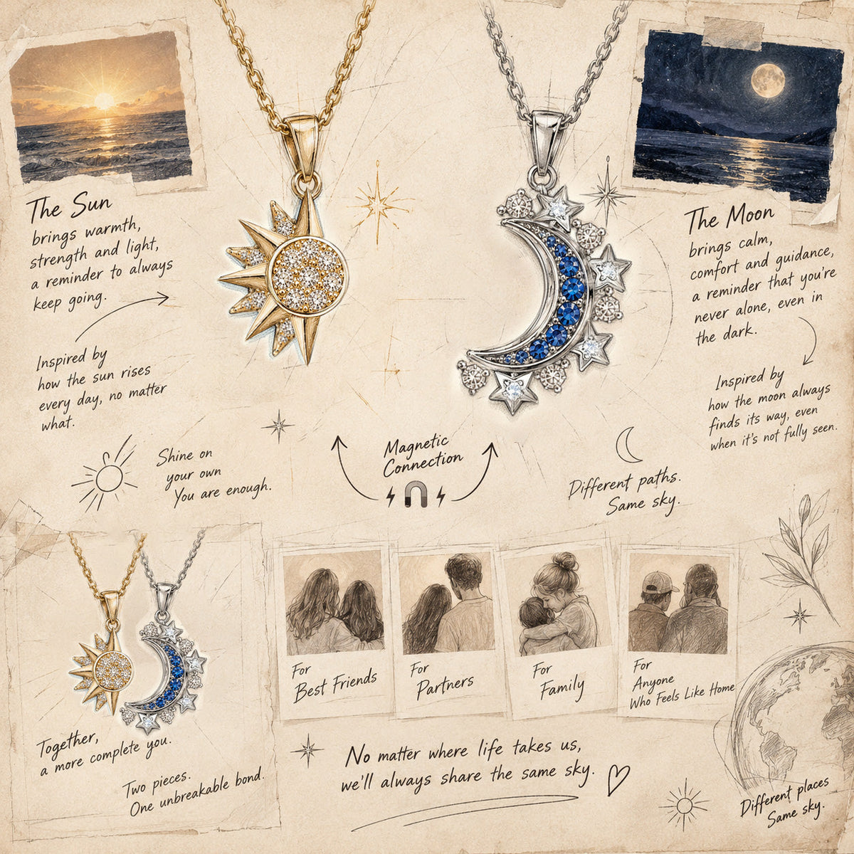 🔥Over 100,000 units sold丨2026 VIVALORA® Cosmic Bond Magnetic Matching Necklaces
