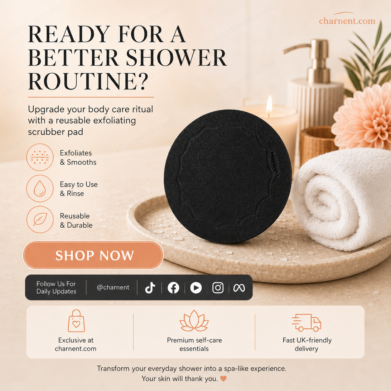 🚿🧽 𝐑𝐄𝐁𝐘𝐈𝐏𝐎® Soft Rubber Bath Brush – Gentle Yet Effective at Removing Dead Skin Cells & Cleansing All Skin Types