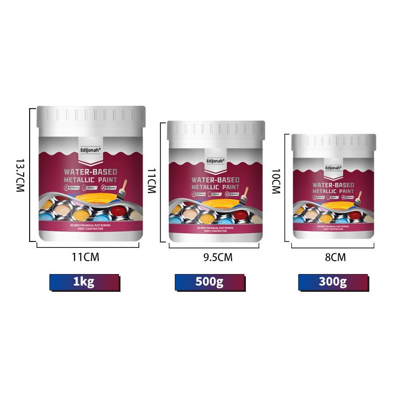 🔨 EdiJonah® Rust Converter Metallic Paint – Converts Rust & Leaves a Durable Metallic Finish for Tools, Gates & More