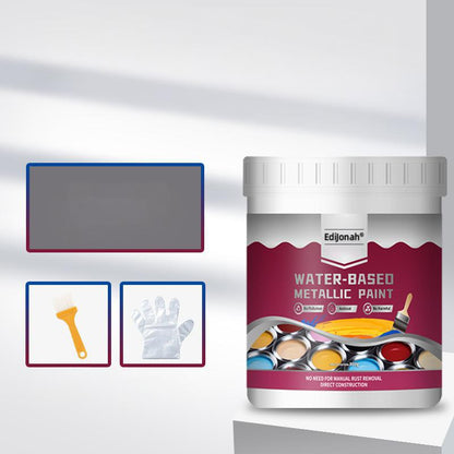 🔨 EdiJonah® Rust Converter Metallic Paint – Converts Rust & Leaves a Durable Metallic Finish for Tools, Gates & More