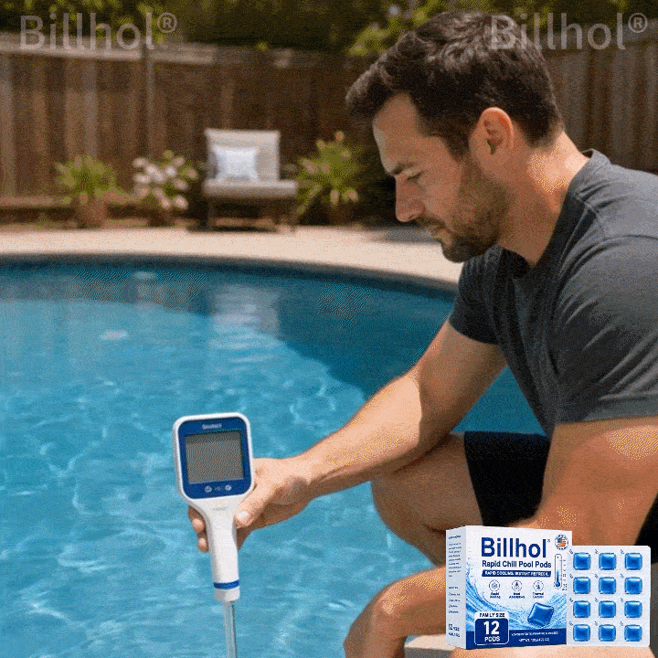 🥵 Stop Swimming in Hot Water This Summer!  💦 Billhol® Rapid Chill Pool Pods —  Rapid Cooling in Just 15 Minutes 🌡️ Helps Maintain Water Temperatures Up to 0% Cooler 🧊 1 Pod Treats Up to 400 Gallons