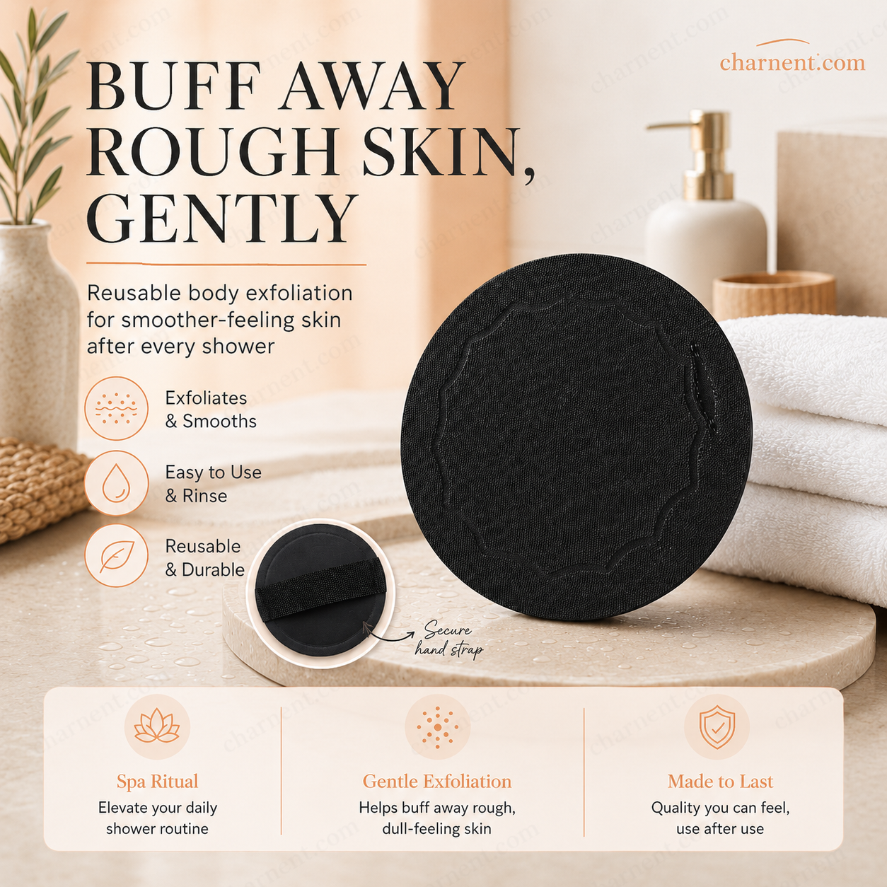 🚿🧽 𝐑𝐄𝐁𝐘𝐈𝐏𝐎® Soft Rubber Bath Brush – Gentle Yet Effective at Removing Dead Skin Cells & Cleansing All Skin Types