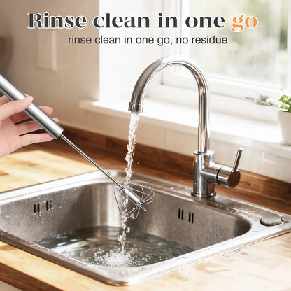 🥄✨ BVJ® Stainless Steel Hand-Push Rotary Whisk – Fast, Effortless Mixing in Seconds