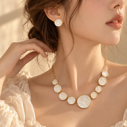 CZTICLE® Timeless Pearl Glow 4-Piece Jewelry Set – Necklace, Bracelet, Earrings & Ring ✨