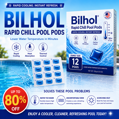 Stop Swimming in Hot Water This Summer! 🥵 Billhol® Rapid Chill Pool Pods —  Rapid Cooling in Just 15 Minutes 🌡️ Helps Maintain Water Temperatures Up to 0% Cooler ❄️ 1 Pod Treats Up to 400 Gallons