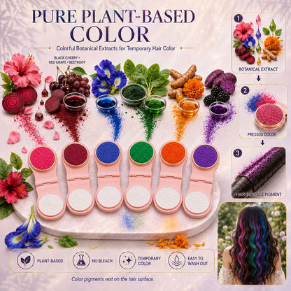 🔥Save 50% Today丨GarageLine® 3-in-1 Luminous Temporary Hair Chalk — Instant Color, Hair Repair & Party-Light Glow🌌
