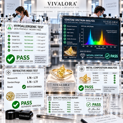 🔥 LAST DAY 90% OFF 丨VIVALORA® Pear-Shaped Gold Moissanite Adjustable Ring — Radiant Elegance