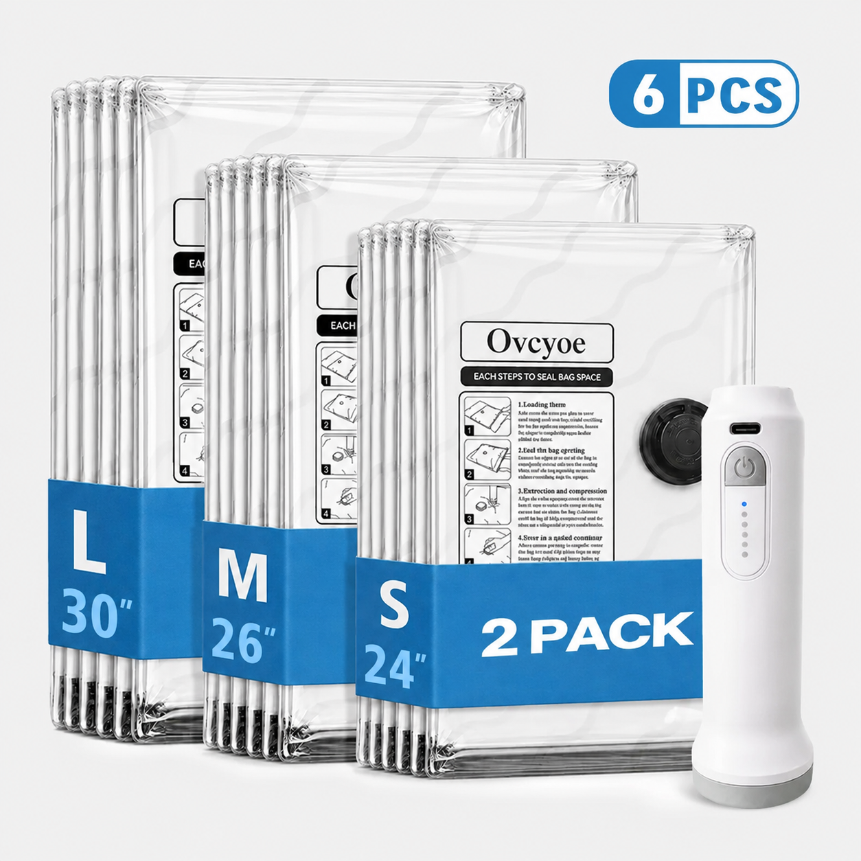6 Pack+Rechargeable Pump