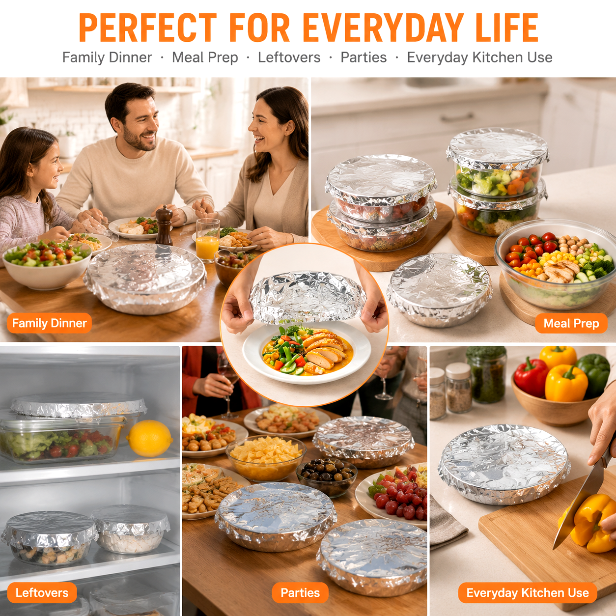 🍽️ SVOZK® Food Container Aluminum Foil Heat-Retaining Cover (50 Pcs)