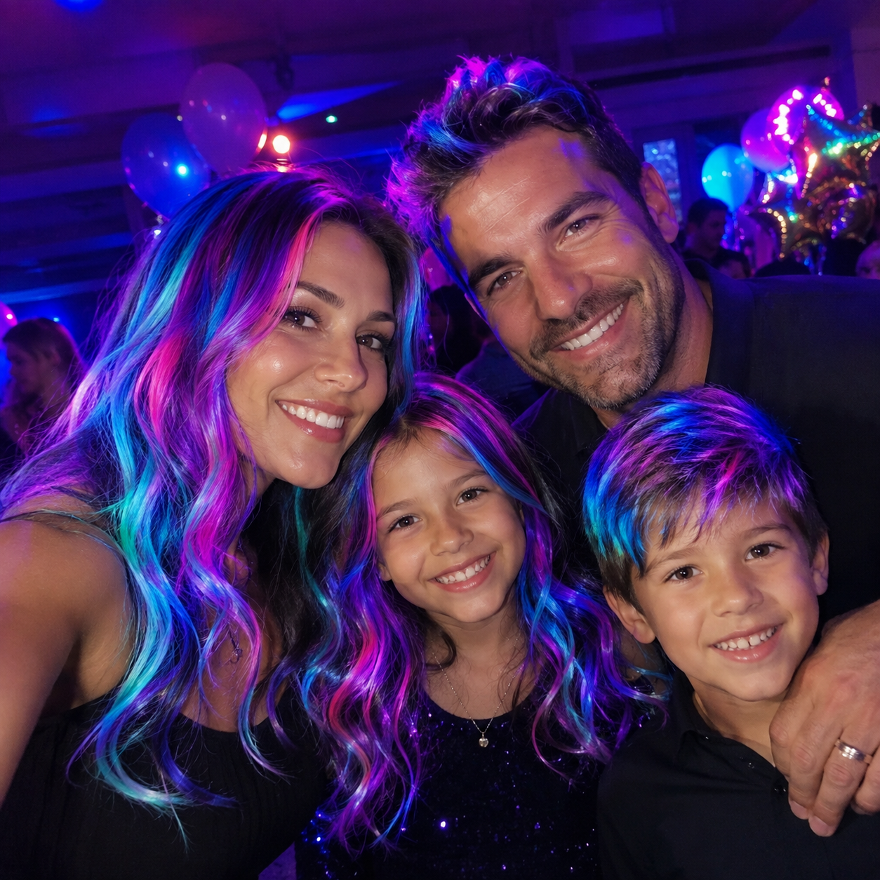 🔥Save 50% Today丨GarageLine® 3-in-1 Luminous Temporary Hair Chalk — Instant Color, Hair Repair & Party-Light Glow🌌