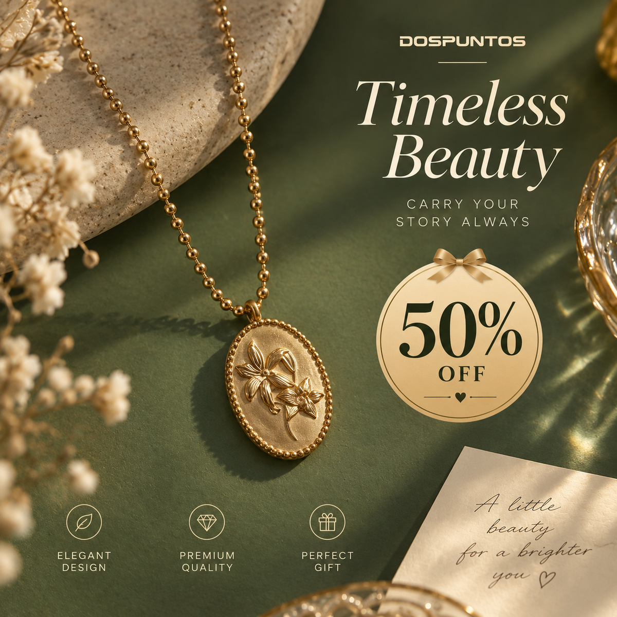 CZTICLE® Timeless Bloom Floral Pendant Necklace – Nature-Inspired Elegance ✨