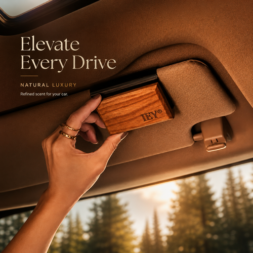 IEY® Natural Wood Car Fragrance Diffuser – Long-Lasting Scent for Car & Home🍃