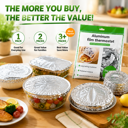 🍽️ SVOZK® Food Container Aluminum Foil Heat-Retaining Cover (50 Pcs)