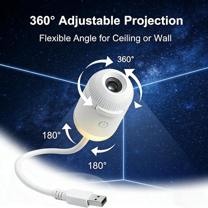 🌟𝐁𝐕𝐉® 2-in-1 Galaxy Projector Night Light-Adjustable Brightness 360° Rotating Design✨ ✨