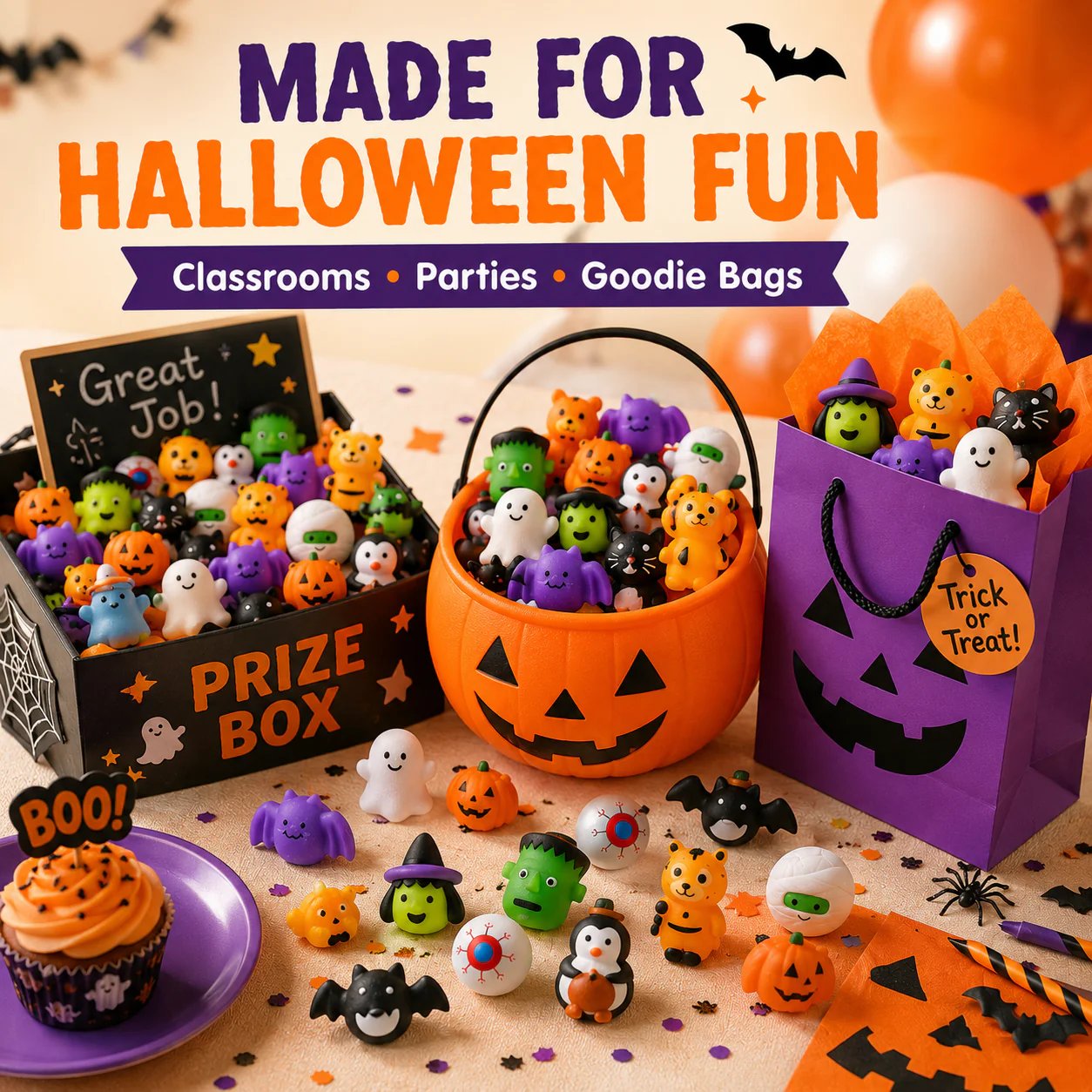 🔥 LAST DAY TO SAVE 50%丨Toaimer® 30PCS Halloween Mochi Squishy Toys 🎃👻 – Squeeze, Share & Collect!