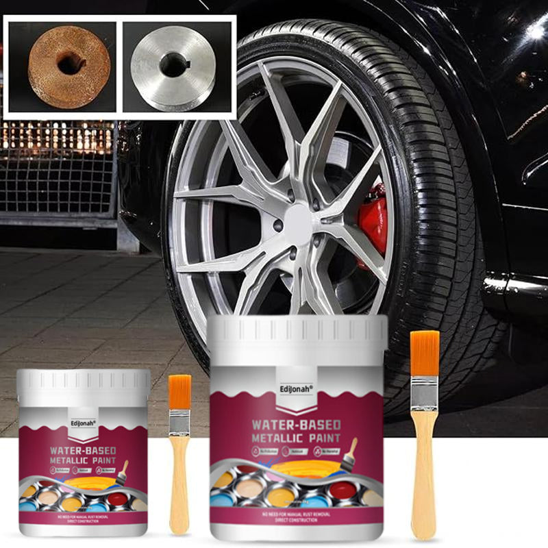 🔨 EdiJonah® Rust Converter Metallic Paint – Converts Rust & Leaves a Durable Metallic Finish for Tools, Gates & More