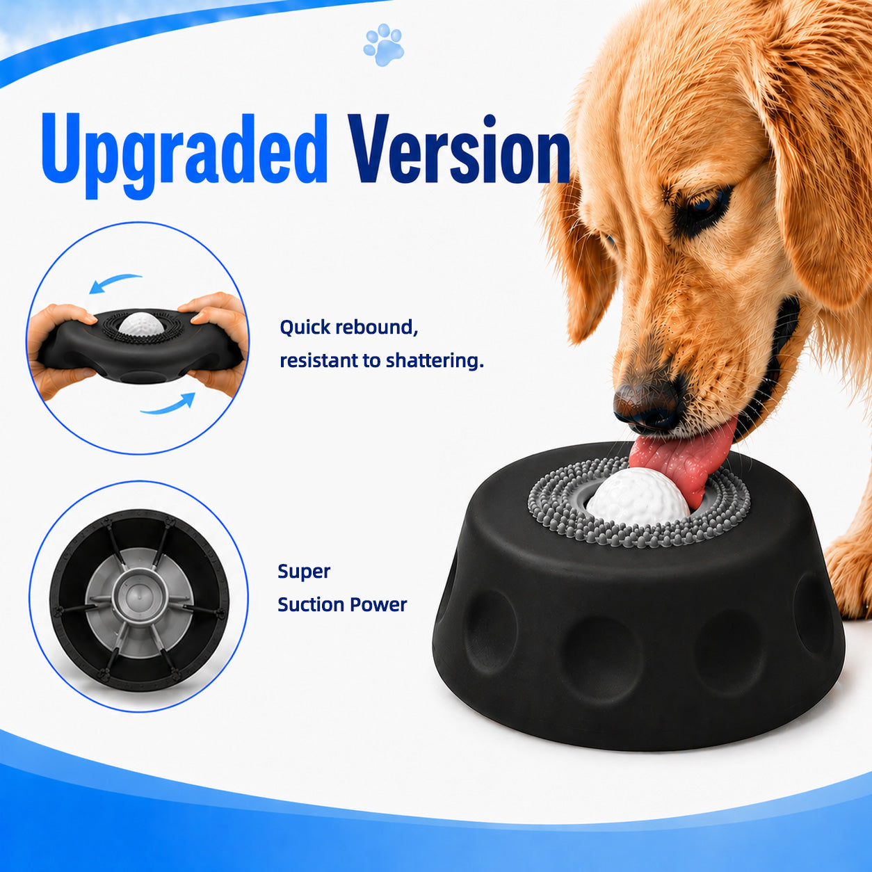 𝗥𝗘𝗕𝗬𝗜𝗣𝗢®🔥Slow Feeder Dog Bowl with Rolling Ball-Suitable for large, medium, and small dogs.🐕‍🦺