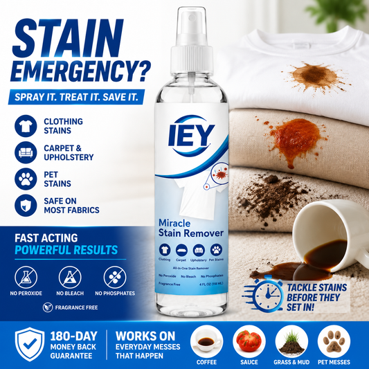 🔥 Exclusive Offer! Get Your 2nd IEY® MiracleStain Remover Spray for 70% OFF!