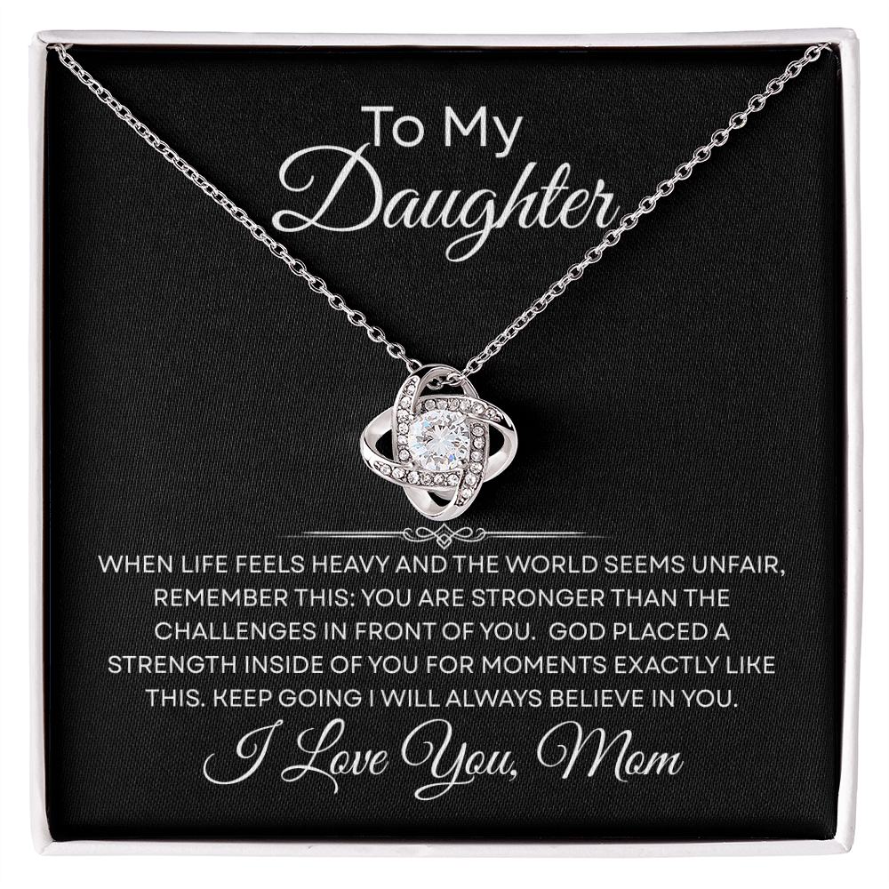 To My Daughter — God Placed a Strength in You — Necklace from Mom