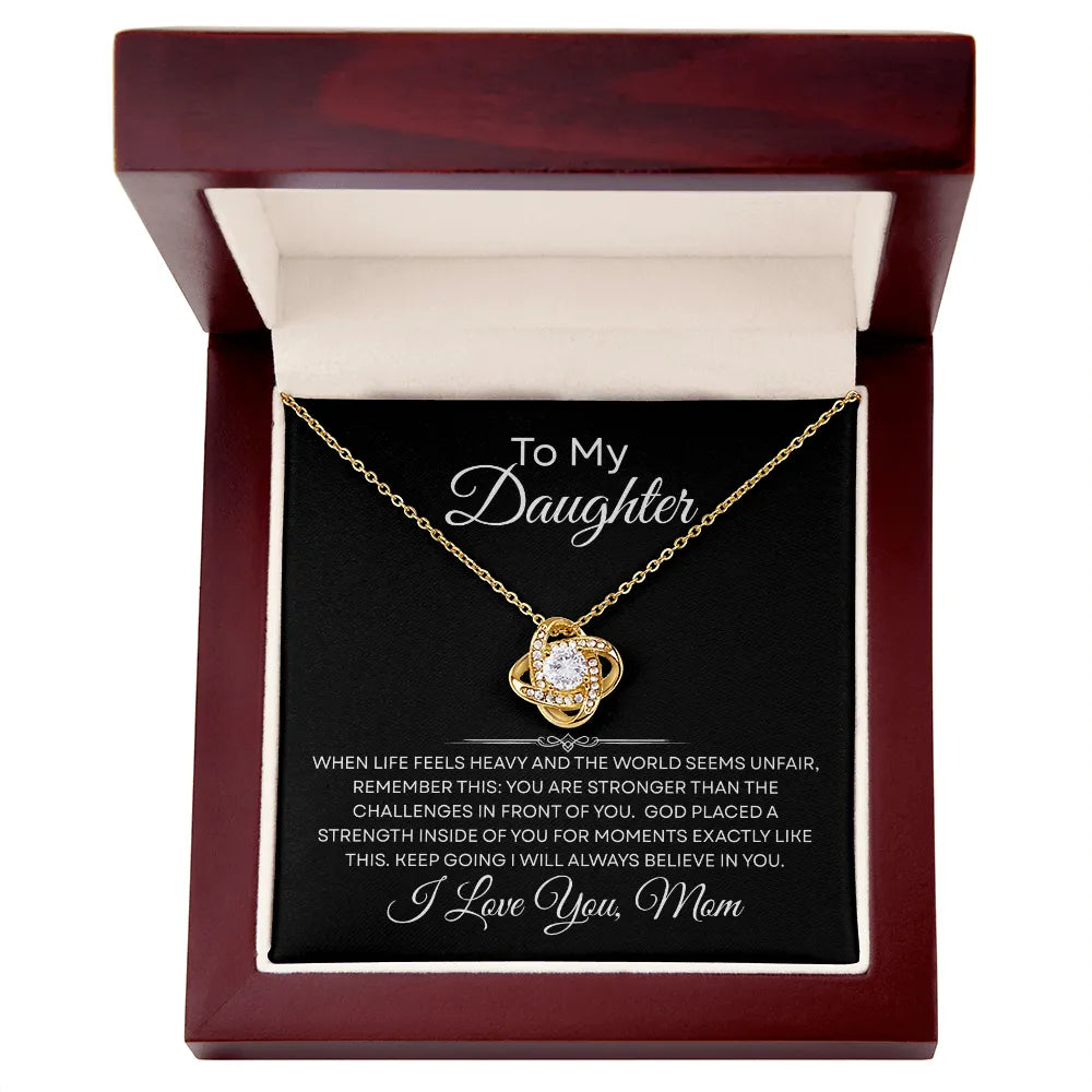 To My Daughter — God Placed a Strength in You — Necklace from Mom
