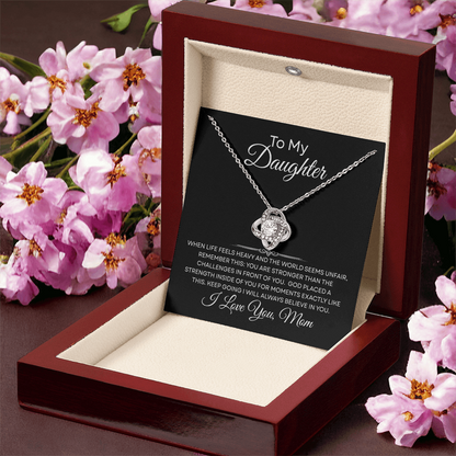 To My Daughter — God Placed a Strength in You — Necklace from Mom