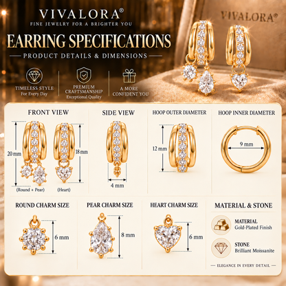 😆 Surprise！Add Another VIVALORA® Asymmetric Moissanite Earrings & Save 90% 💎✨
