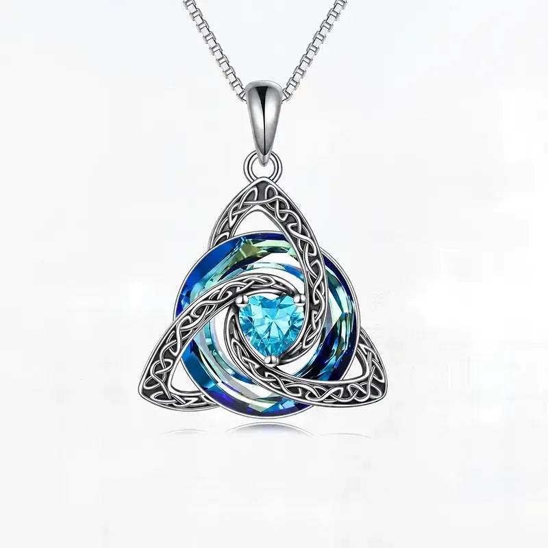 Vivalora® Celtic Trinity Knot Birthstone Necklace — Personalized Symbol of Love, Family & Forever Connection ✨