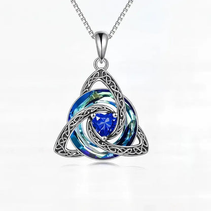 Vivalora® Celtic Trinity Knot Birthstone Necklace — Personalized Symbol of Love, Family & Forever Connection ✨