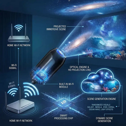 🔥Last day 70%off丨REBYIPO® Night Light Projector - Smart Holographic Star Projector🌠