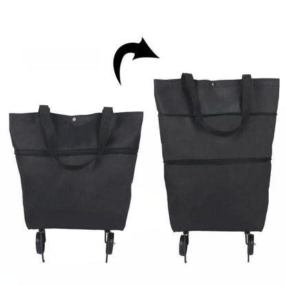 🔥 HOT SALE 50% OFF | LUCKYSONG® Foldable 2-in-1 Shopping Bag – Compact, Expandable & Reusable for Everyday Carry
