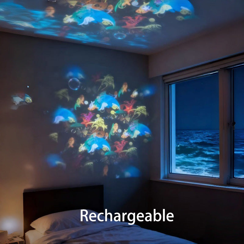 🔥HOT SALE 2026🥳Over 80,000 sold! 💞𝐁𝐕𝐉® Rotating LED Projector with Dynamic Lighting Effect